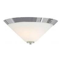 View 2 Light Brushed Nickel Frosted Glass Shade Ceiling Light Fixture