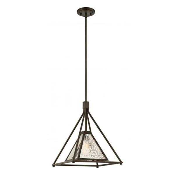 1 Light Forest Bronze Antique Mirror Glass Shade Pendant Light Fixture