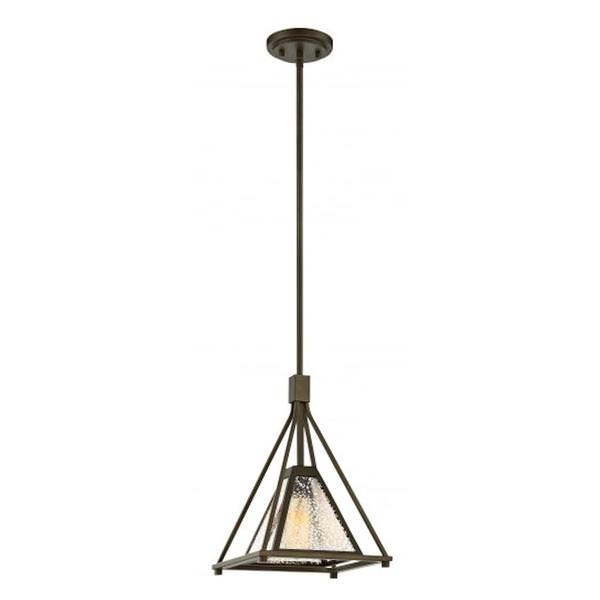 1 Light Forest Bronze Antique Mirror Glass Shade Pendant Light Fixture