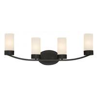 Nuvo Lighting 4 Light Mahogany Bronze Frosted Glass Shades Vanity Light Fixture
