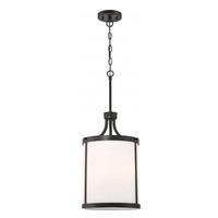 View 3 Light Mahogany Bronze Frosted Glass Shade Pendant Light Fixture