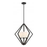 View 3 Light Mahogany Bronze Frosted Glass Shades Pendant Light Fixture