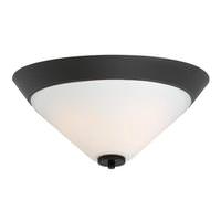 View 2 Light Mahogany Bronze Satin White Glass Shade Ceiling Light Fixture
