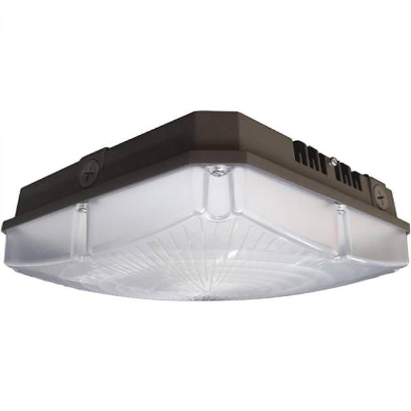8.5" 28 watt 100/277 volt 4000K Cool White Bronze LED Dimmable Canopy