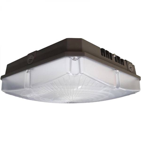10" 40 watt 100/277 volt 4000K Cool White Bronze LED Dimmable Canopy