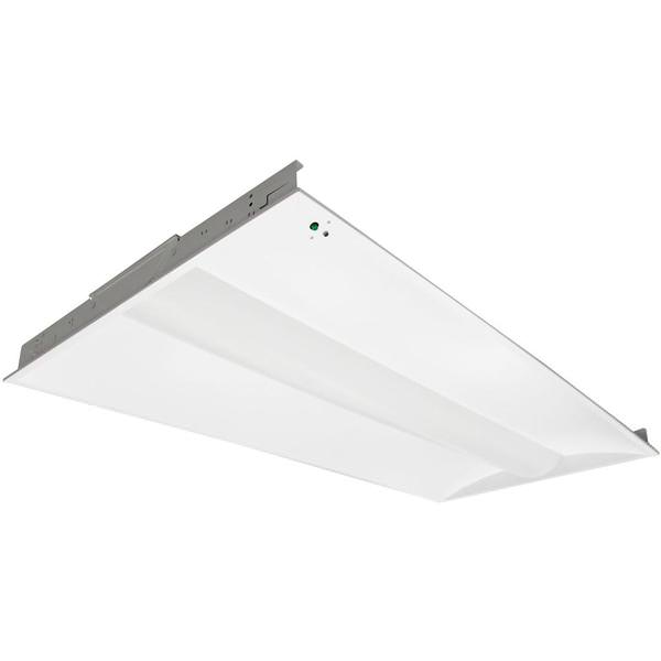 2' x 4' 50 watt 100/277 volt 3500K Neutral White Dimmable LED Troffer with Emergency Battery Backup