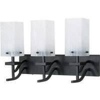 View 3 Light Textured Black Alabaster Swirl Glass Shades Vanity Light Fixture
