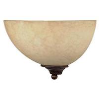 View 1 Light Old Bronze Tuscan Suede Glass Shade Wall Sconce Light Fixture