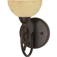 Nuvo Lighting 1 Light Old Bronze Tuscan Suede Glass Shade Vanity Light Fixture