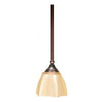 View 1 Light Copper Bronze Champagne Washed Linen Glass Shade Mini Pendant Light Fixture