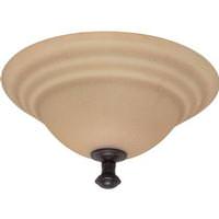 View 2 Light Old Bronze Amber Water Glass Shade Ceiling Light Fixture