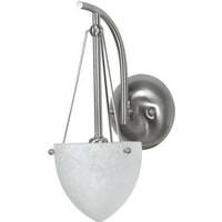 Nuvo Lighting 1 Light Brushed Nickel Water Spot Glass Shade Vanity Light Fixture