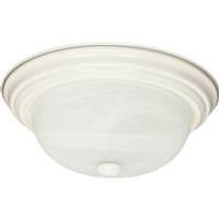 Nuvo Lighting 2 Light 13" Round Textured White Alabaster Glass Shade Ceiling Light Fixture