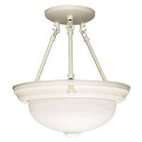 Nuvo Lighting 2 Light Textured White Alabaster Glass Shade Ceiling Light Fixture