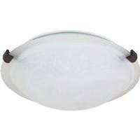 Nuvo Lighting 1 Light 12" Round Old Bronze Alabaster Glass Dome Shade Tri-Clip Ceiling Light Fixture