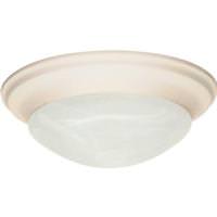 Nuvo Lighting 1 Light 11" Round Textured White Alabaster Glass Dome Shade Twist and Lock Ceiling Light Fixture