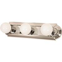 Nuvo Lighting 3 Light Polished Chrome Racetrack Style Vanity Light Fixture