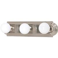 Nuvo Lighting 3 Light Brushed Nickel Racetrack Style Vanity Light Fixture