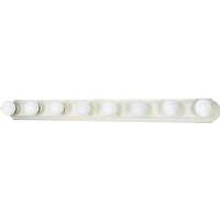 Nuvo Lighting 8 Light Textured White Racetrack Style Vanity Light Fixture