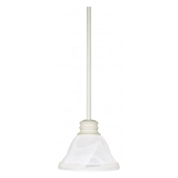 1 Light Textured White Alabaster Glass Shade Mini Pendant Light Fixture