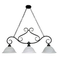 View 3 Light Textured Flat Black Alabaster Glass Shades Island Pendant Light Fixture