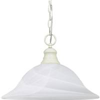 Nuvo Lighting 1 Light Textured White Alabaster Glass Shade Pendant Light Fixture