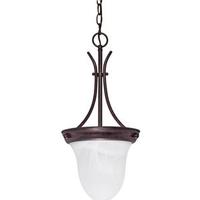 Nuvo Lighting 1 Light Old Bronze Alabaster Glass Shade Pendant Light Fixture