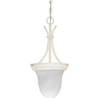 Nuvo Lighting 1 Light Textured White Alabaster Glass Shade Pendant Light Fixture