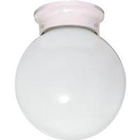 Nuvo Lighting 1 Light White Glass Ball Shade Ceiling Light Fixture