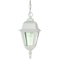 Nuvo Lighting 1 Light 10" White Clear Glass Shade Hanging Lantern Light Fixture