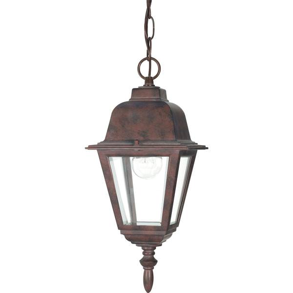 1 Light 10" Old Bronze Clear Glass Shade Hanging Lantern Light Fixture