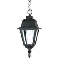 Nuvo Lighting 1 Light 10" Textured Black Clear Glass Shade Hanging Lantern Light Fixture