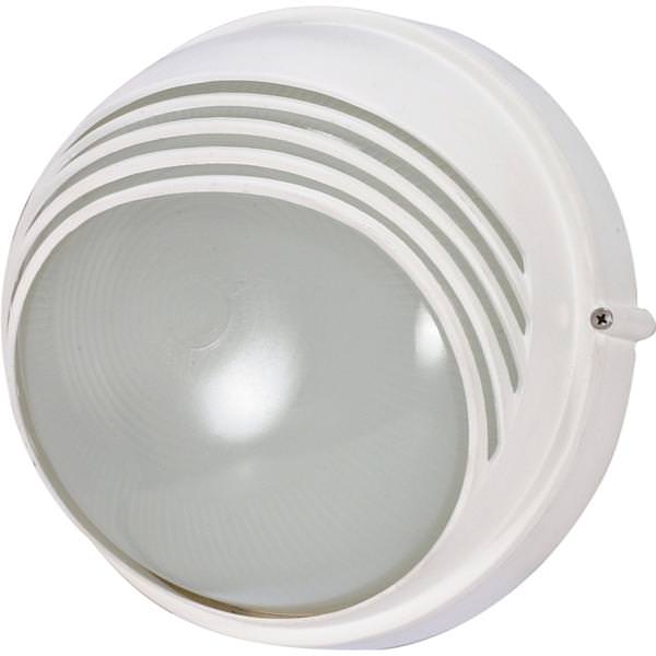 1 Light 10" Semi Gloss White Bulkhead Light Fixture