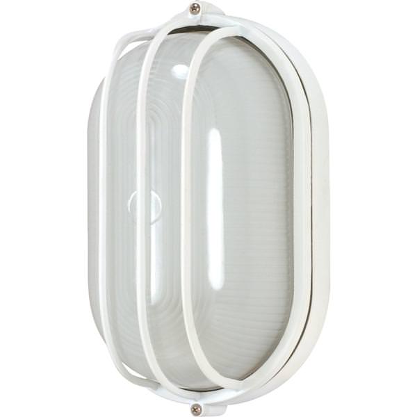 1 Light 6" Semi Gloss White Bulkhead Light Fixture