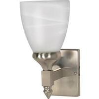 Nuvo Lighting 1 Light Brushed Nickel Alabaster Glass Shade Vanity Light Fixture