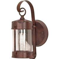 Nuvo Lighting 1 Light 11" Old Bronze Clear Seeded Glass Shade Outdoor Wall Light Fixture