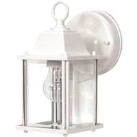 Nuvo Lighting 1 Light 9" White Clear Beveled Glass Shade Wall Lantern Light Fixture