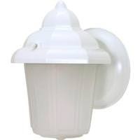 Nuvo Lighting 1 Light 9" White Satin Frosted Glass Shade Wall Lantern Light Fixture