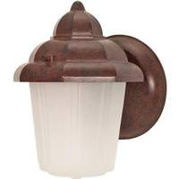 Nuvo Lighting 1 Light 9" Old Bronze Satin Frosted Glass Shade Wall Lantern Light Fixture
