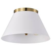 Nuvo Lighting 3 Light Small Vintage Brass/White Ceiling Light Fixture