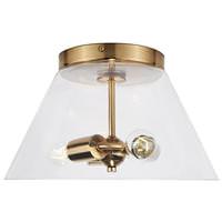 Nuvo Lighting 3 Light Small Vintage Brass/Clear Glass Ceiling Light Fixture