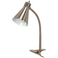 Nuvo Lighting 1 Light Brushed Nickel Finish Gooseneck Clip Lamp