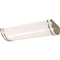 View 3 Light Brushed Nickel White Plastic Shade Ceiling Light Fixture