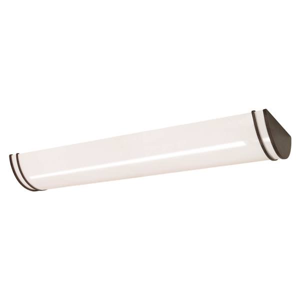 3 Light Old Bronze White Plastic Shade Ceiling Light Fixture