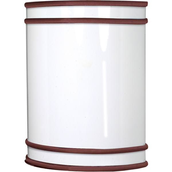 1 Light White with Old Bronze Trim Wall Sconce Light Fixture