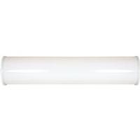 View 2 Light White Plastic Shade Vanity Light Fixture