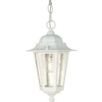 Nuvo Lighting 1 Light 13" White Clear Seeded Glass Shade Hanging Lantern Light Fixture