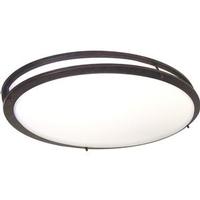 View 2 Light Old Bronze White Plastic Shade Ceiling Light Fixture