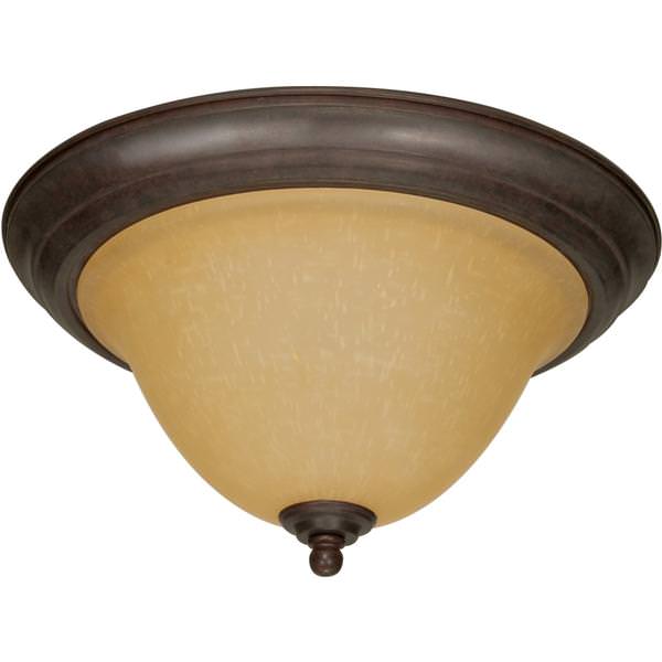2 Light Sonoma Bronze Champagne Glass Shade Ceiling Light Fixture
