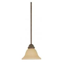 View 1 Light Sonoma Bronze Champagne Glass Shade Mini Pendant Light Fixture